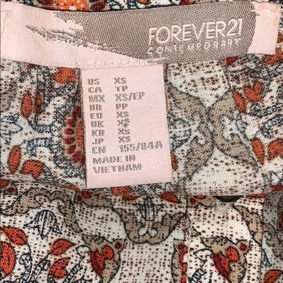 Forever 21 Button Down Aztec Print Boho Blouse - Picture 3 of 6